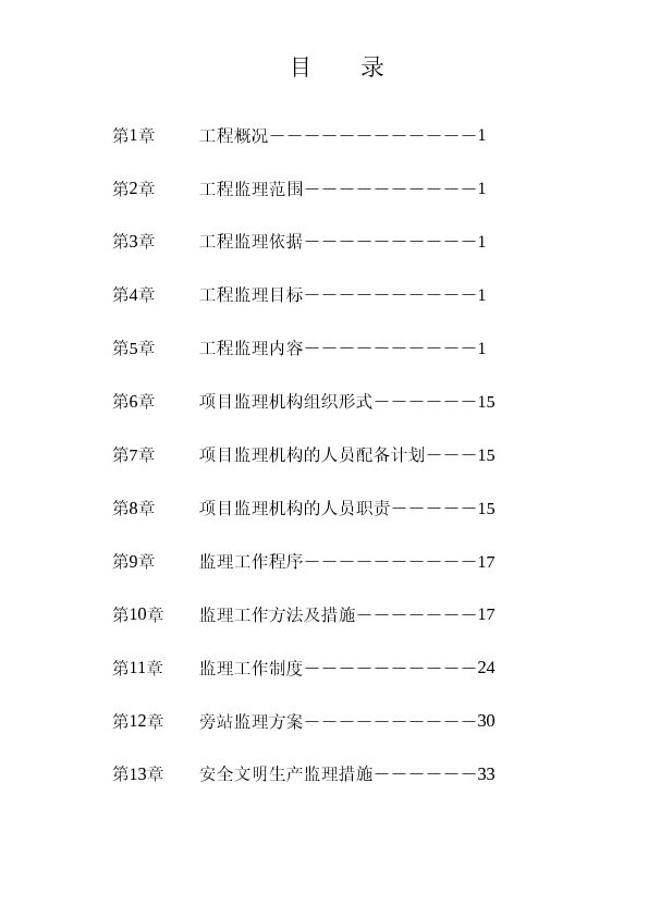 山水绿城小区监理规划